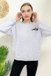 156404 B Yaka Sardonlu Sweatshirt